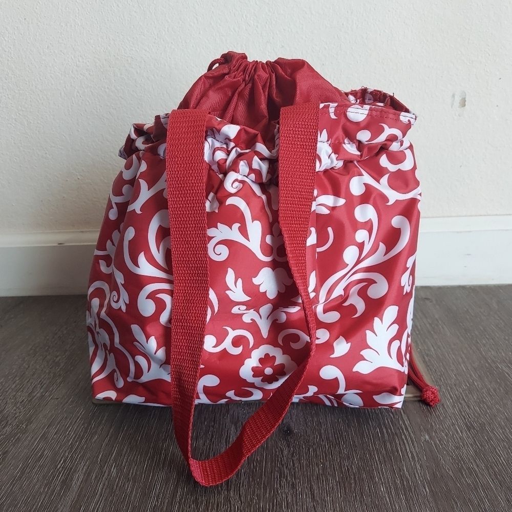 Red and White Floral Women Bag - Picture 4 of 7